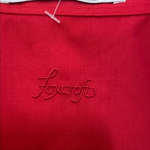 Foxcroft Red Long Sleeve Button Down Shirt with Notched Collar - Picture 2 of 7